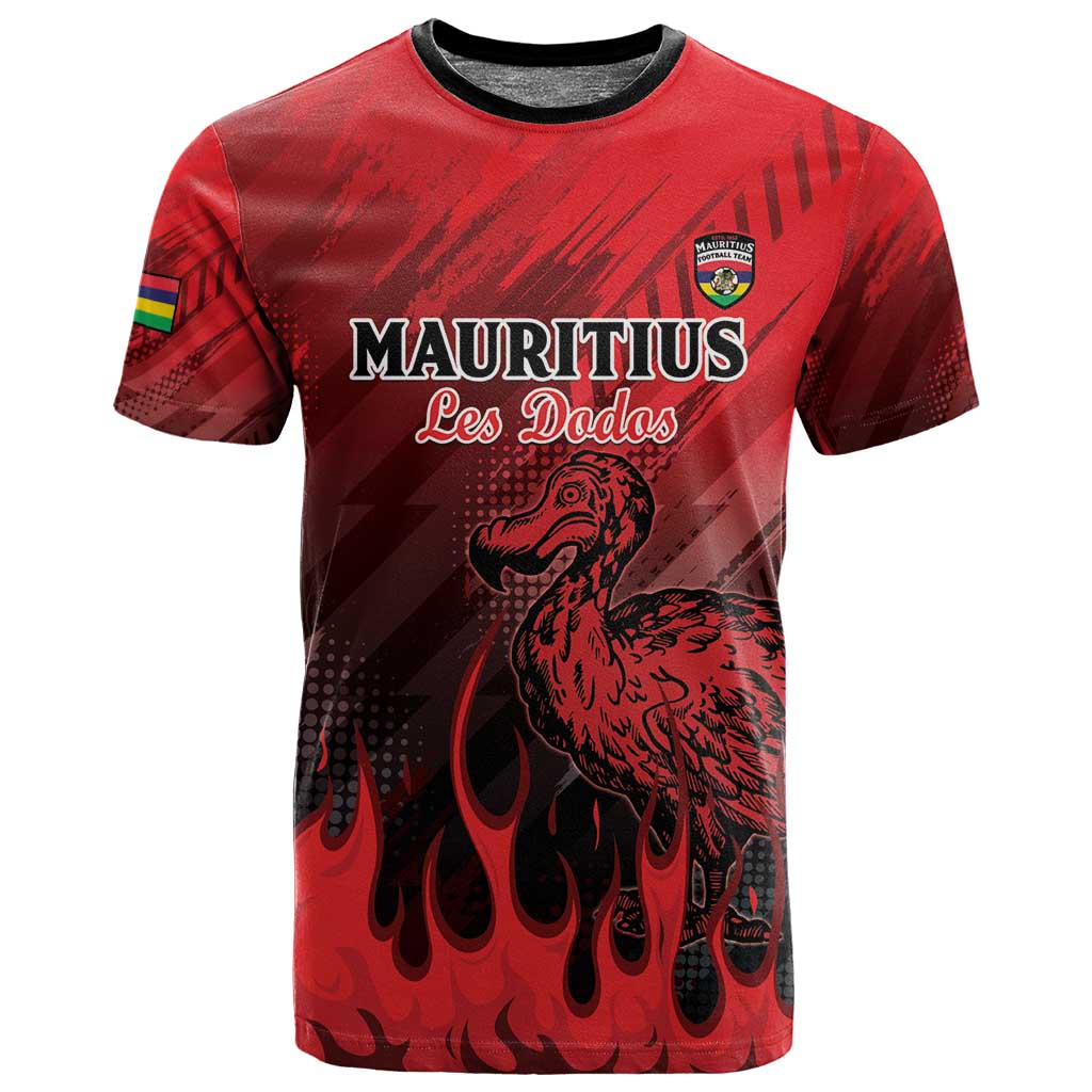 Personalised Mauritius Football T shirt Go Les Dodos Go LT15