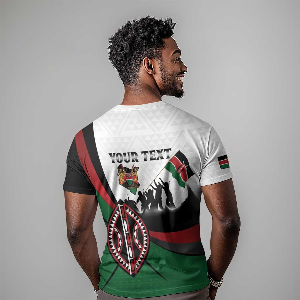 Personalised Kenya T shirt Madaraka Day - Maasai Shield LT15