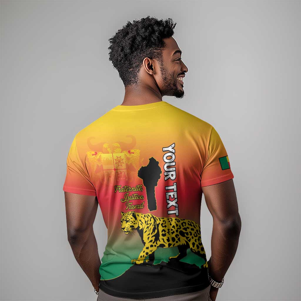 Personalized Benin National Day T shirt Leopard With Coat Of Arms LT15