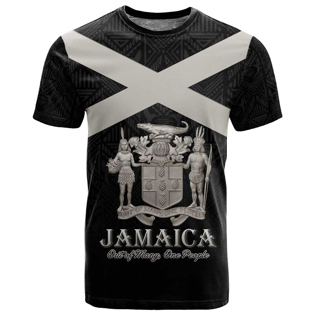 Personalized Jamaica T shirt Out of Many One People Silver Color LT15