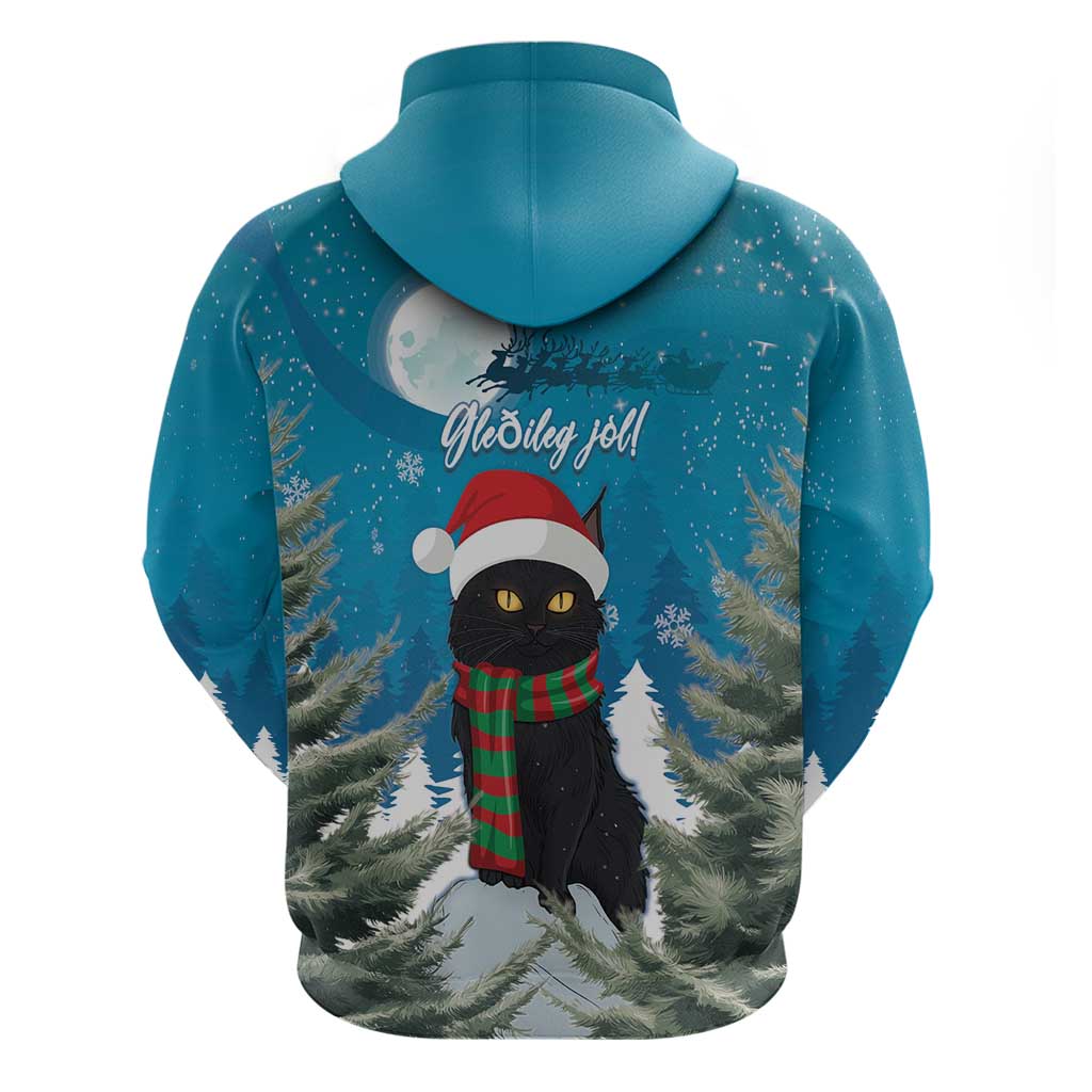 Iceland Christmas Hoodie Merry Yule Cat LT15