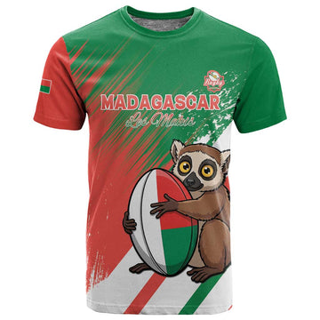 Madagascar Rugby Custom T shirt Allez Les Makis LT15