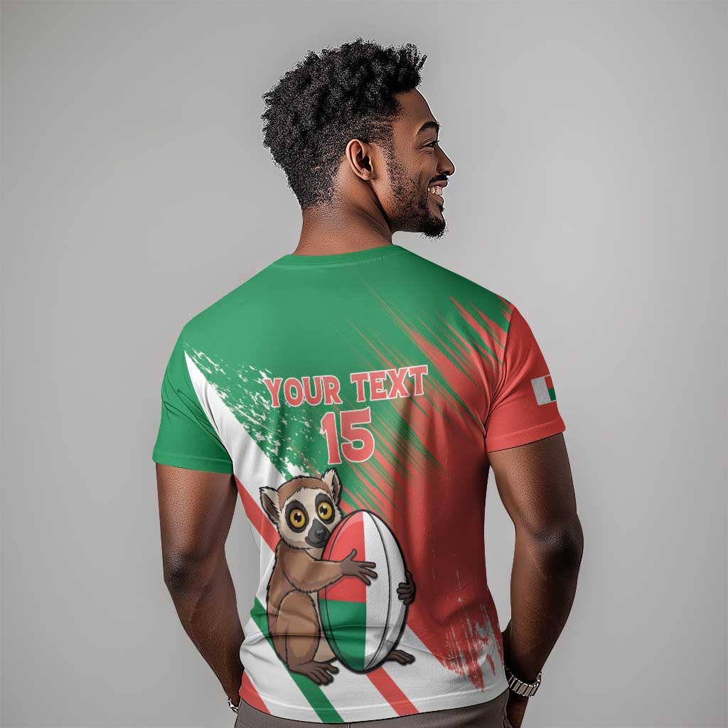 Madagascar Rugby Custom T shirt Allez Les Makis LT15