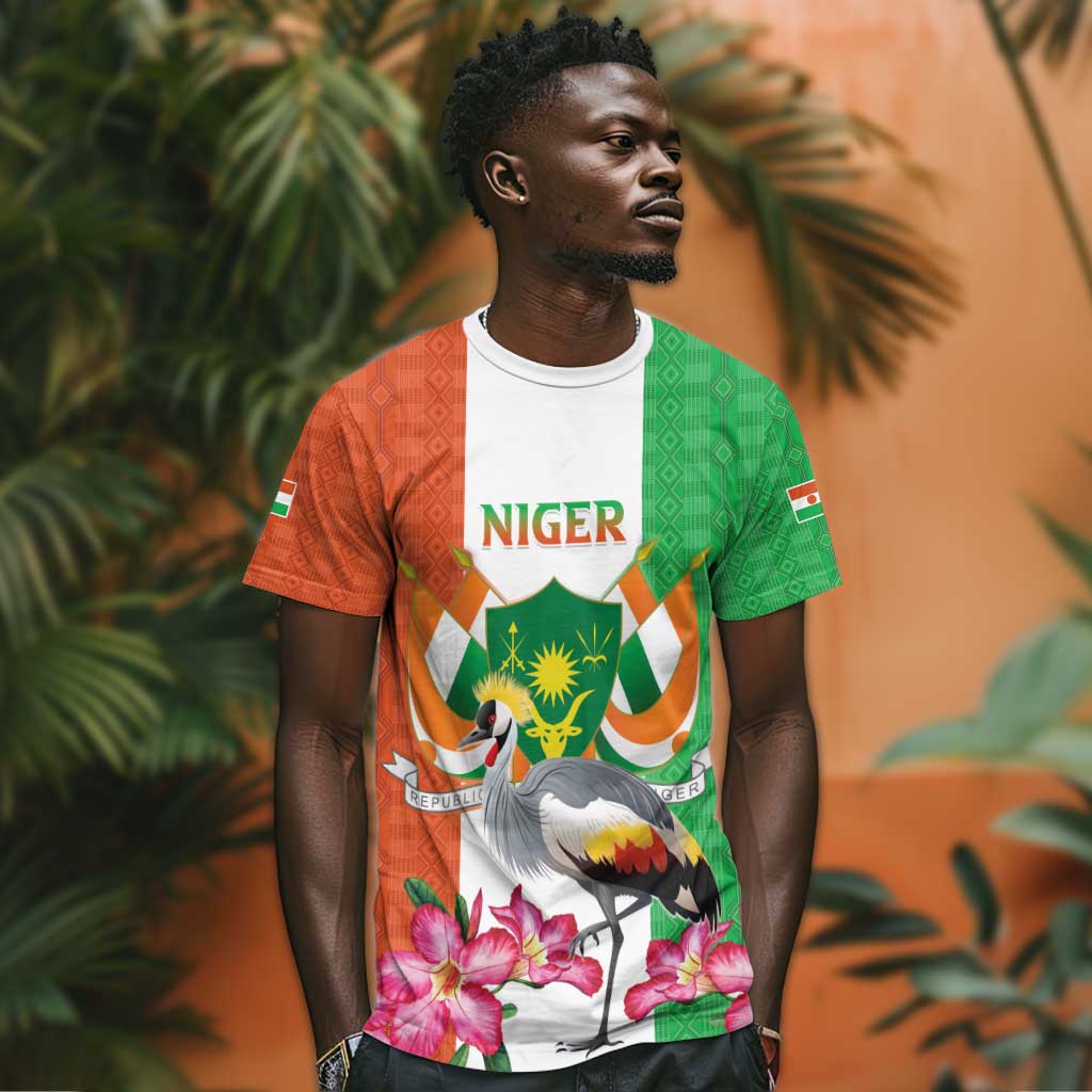 Afro Niger Sannu T shirt Coat Of Arms - African Pattern LT15