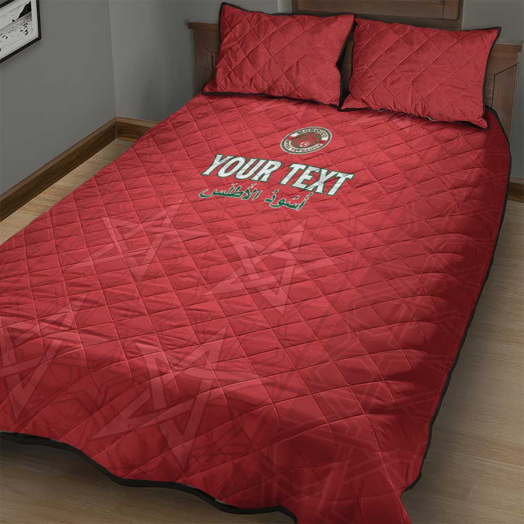 Custom Morocco Football Quilt Bed Set Allez les Lions de lAtlas LT15