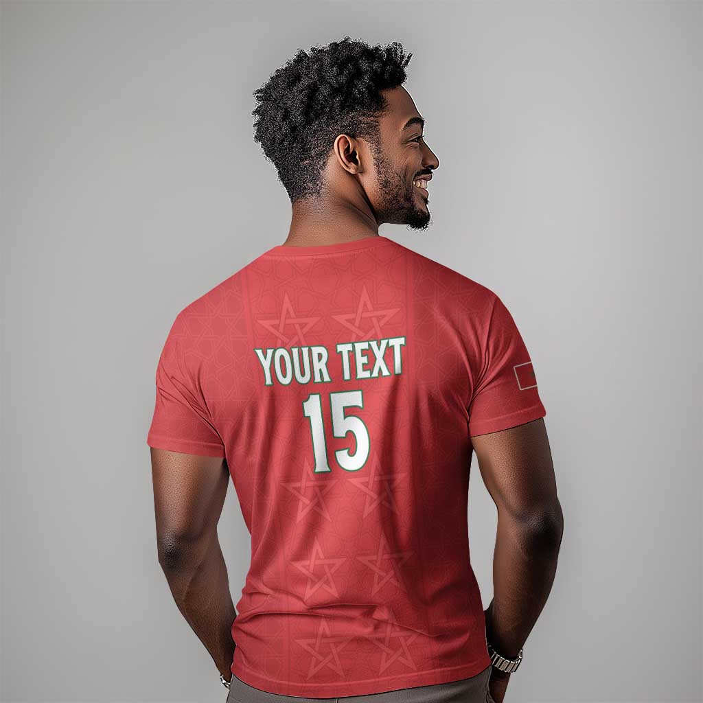 Custom Morocco Football T shirt Allez les Lions de lAtlas LT15