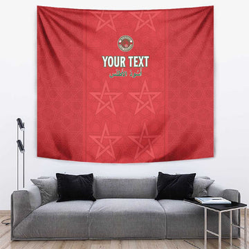 Custom Morocco Football Tapestry Allez les Lions de lAtlas LT15