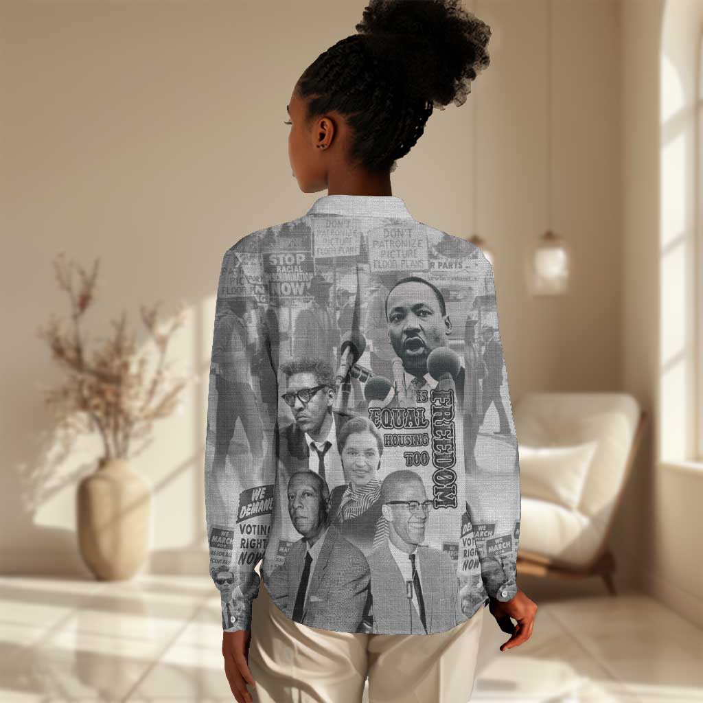 African-American History Month Women Casual Shirt Civil Rights Leaders LT15