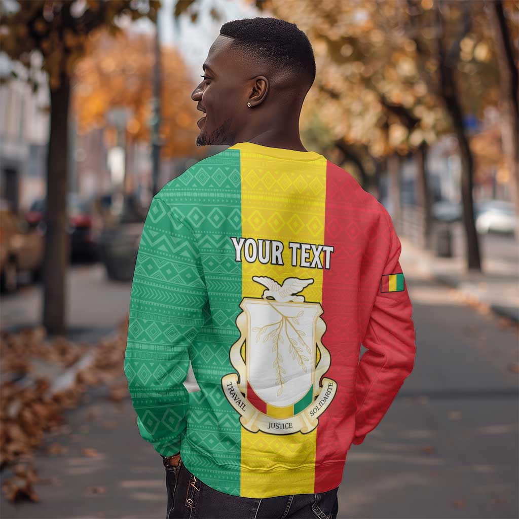 Personalised Afro Guinea Sweatshirt Coat Of Arms Flag Style LT15