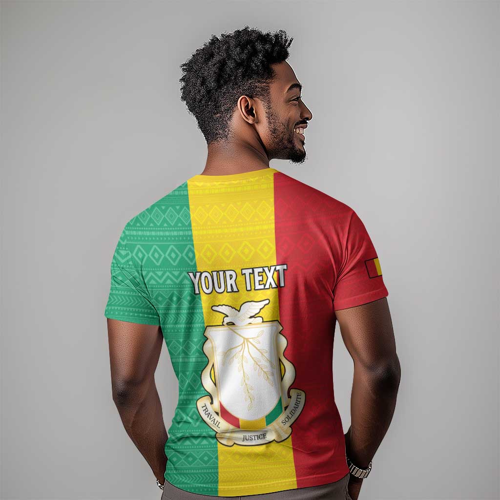 Personalised Afro Guinea T shirt Coat Of Arms Flag Style LT15