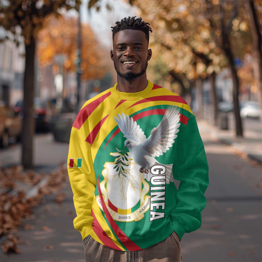 Guinea Sweatshirt Coat Of Arms With Pigeon - Kente Pattern LT15