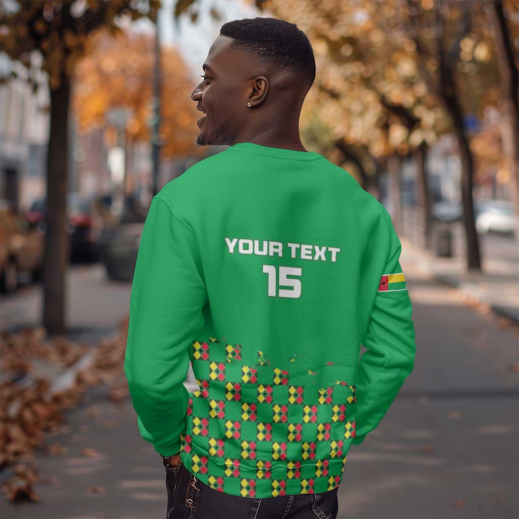Custom Guinea Bissau Football Sweatshirt African Wild Dog - Go Djurtus LT15