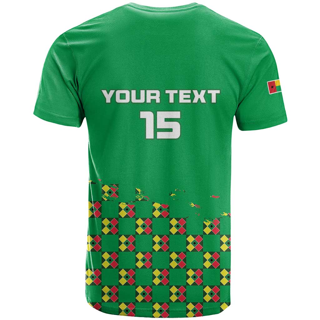 Custom Guinea Bissau Football T shirt African Wild Dog - Go Djurtus LT15