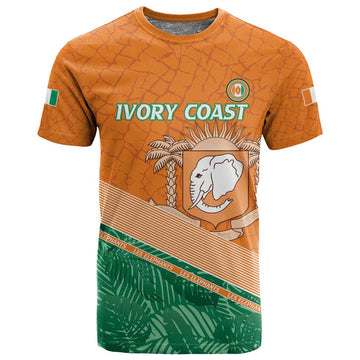 Ivory Coast Rugby Custom T shirt Allez Les Elephants LT15