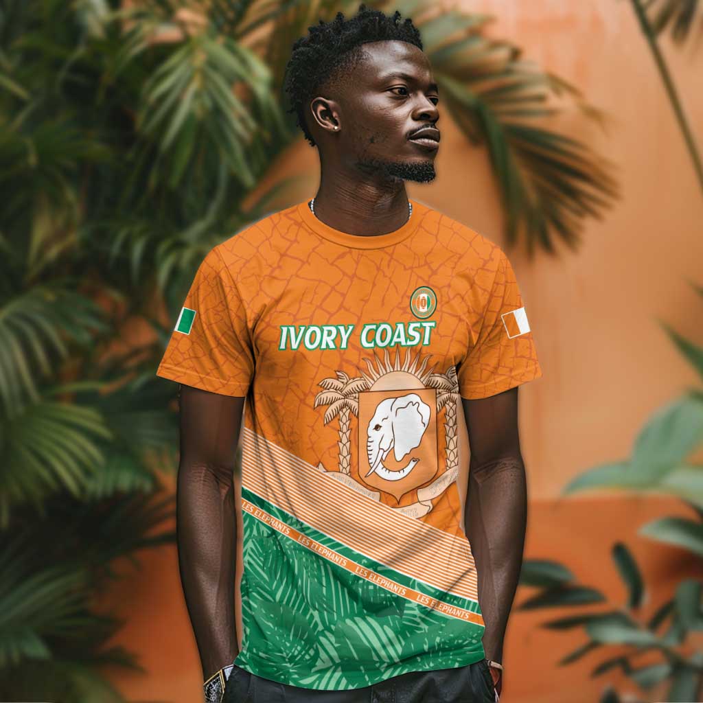 Ivory Coast Rugby Custom T shirt Allez Les Elephants LT15