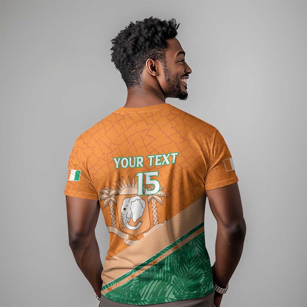 Ivory Coast Rugby Custom T shirt Allez Les Elephants LT15