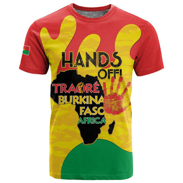Hands Off Traore Burkina Faso Africa T shirt Military Pattern LT15
