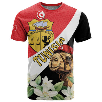 Personalized Afro Tunisia T shirt Camelus Dromedarius With Jasmine LT15