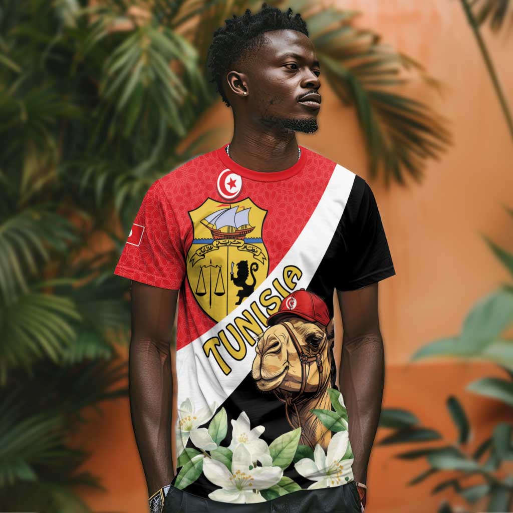 Personalized Afro Tunisia T shirt Camelus Dromedarius With Jasmine LT15