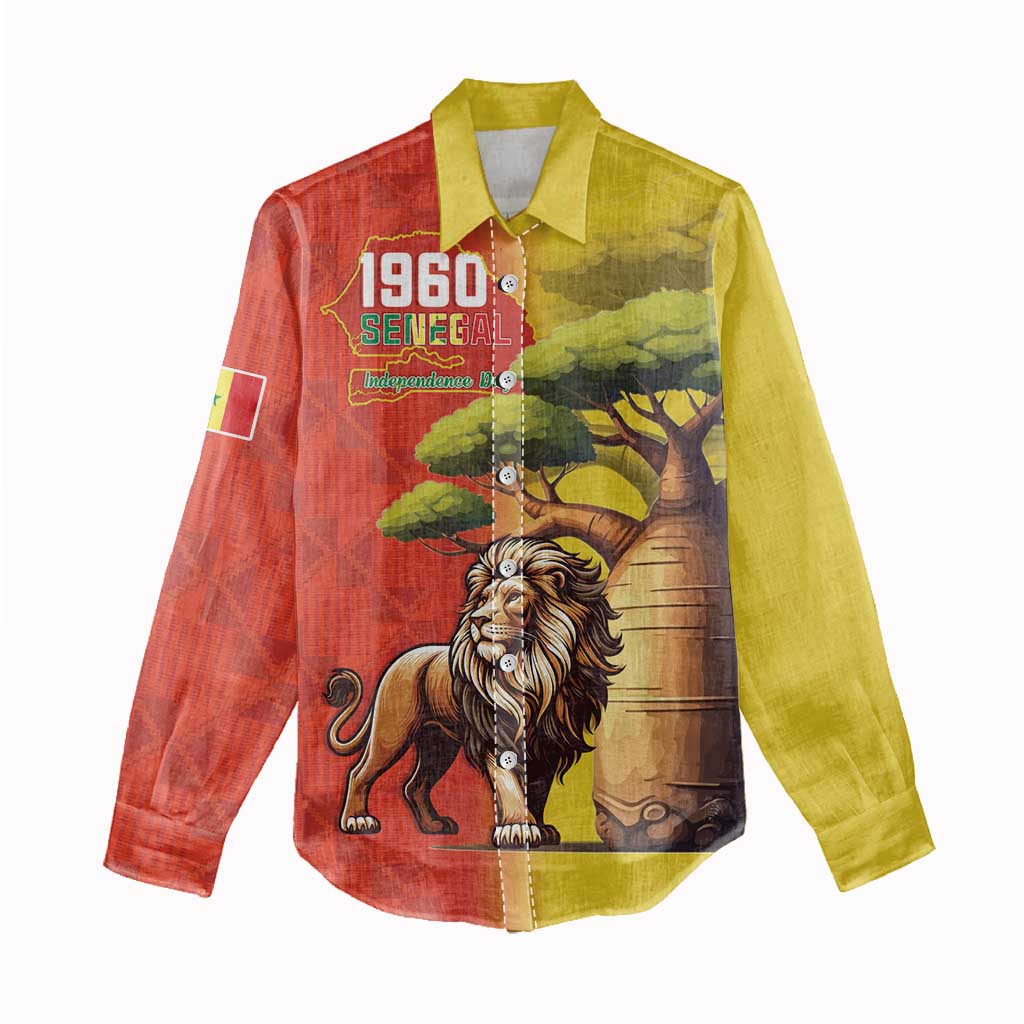 Afro Senegal Independence Day Women Casual Shirt 65th Anniversary - Kente Pattern LT15