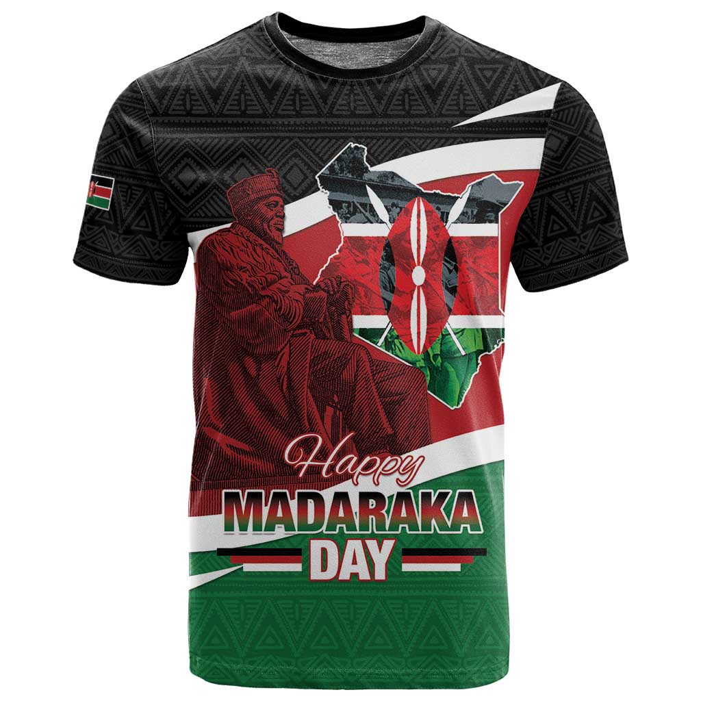 Kenya Madaraka Day T shirt Jomo Kenyatta With Map LT15