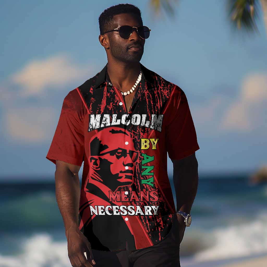Malcolm X By Any Means Necessary Hawaiian Shirt Retro Style LT15