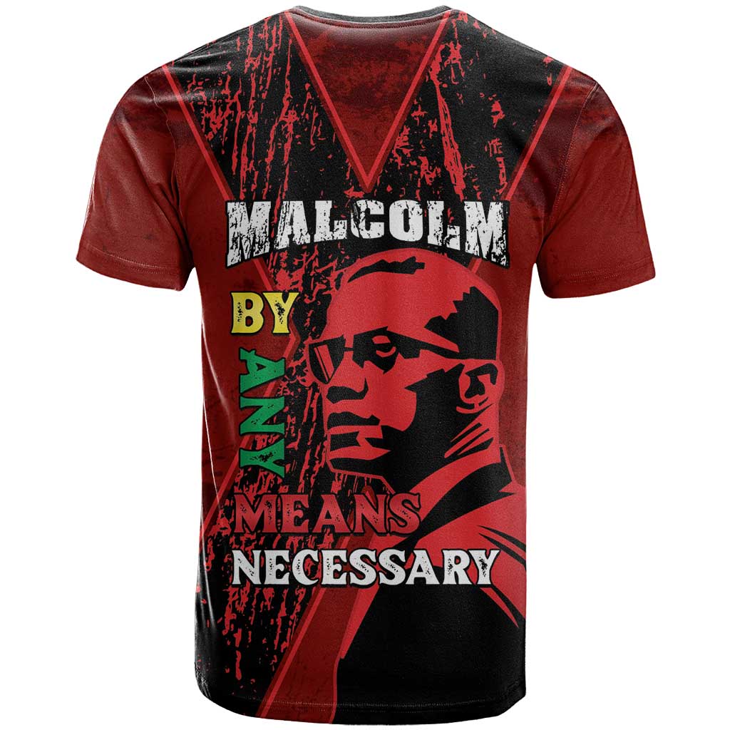 Malcolm X By Any Means Necessary T shirt Retro Style LT15