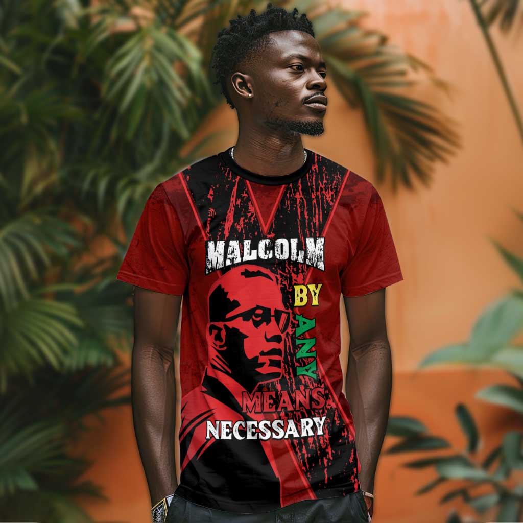 Malcolm X By Any Means Necessary T shirt Retro Style LT15