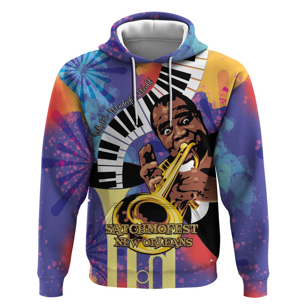 Satchmofest Hoodie King Of Jazz What a Wonderful World LT15