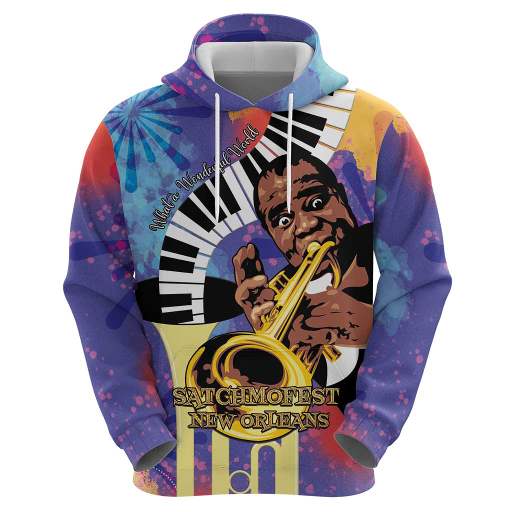 Satchmofest Hoodie King Of Jazz What a Wonderful World LT15