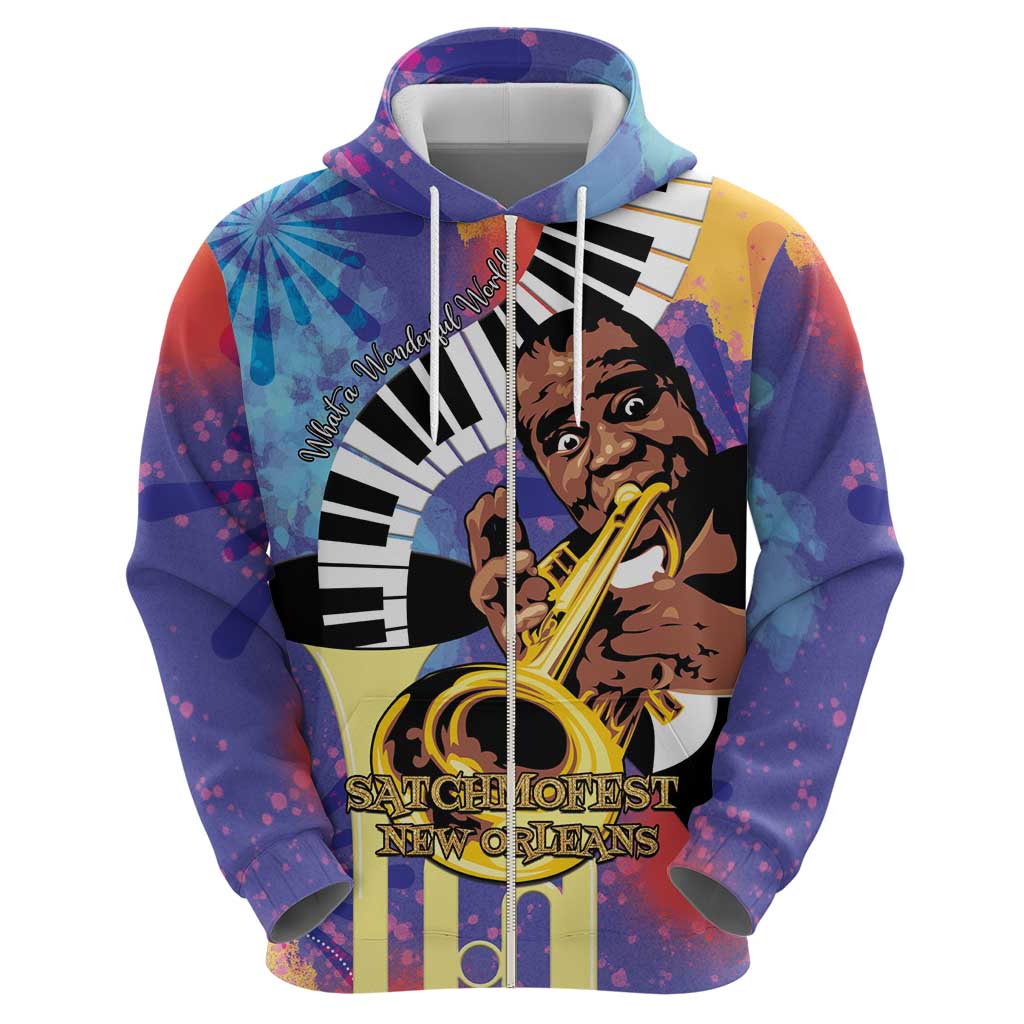Satchmofest Hoodie King Of Jazz What a Wonderful World LT15