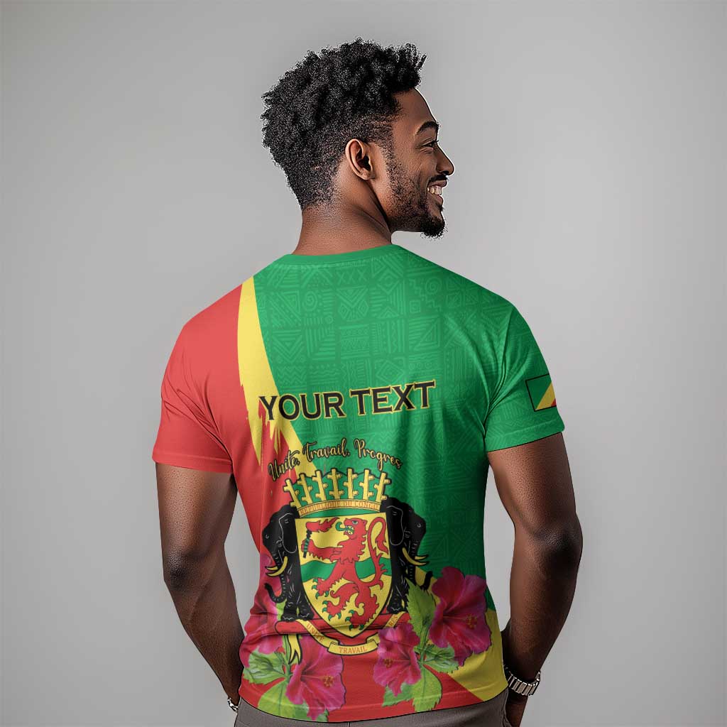 Personalized Congo-Brazzaville National Day T shirt Coat Of Arms With Map LT15