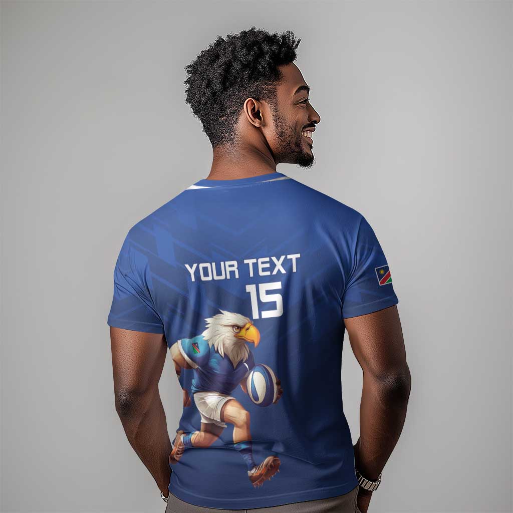 Namibia Rugby Custom T shirt Eagle Mascot - Sporty Style LT15