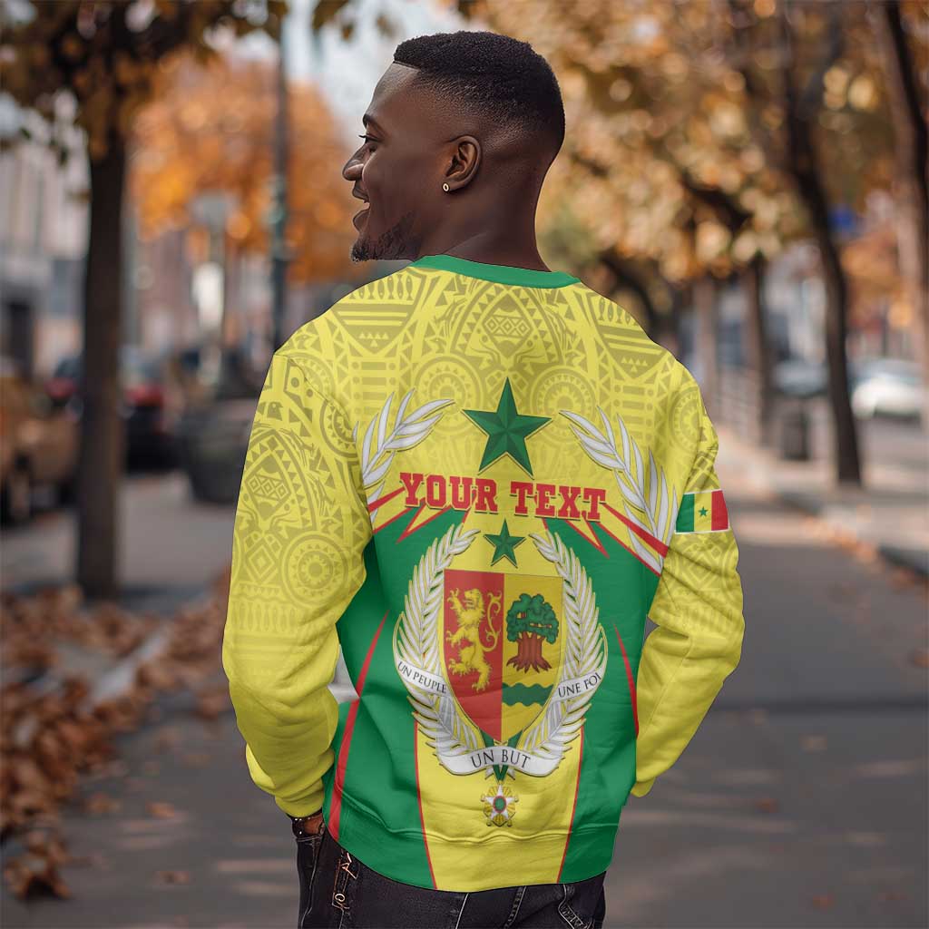 Personalised Afro Senegal Sweatshirt Coat Of Arms Mix African Pattern LT15