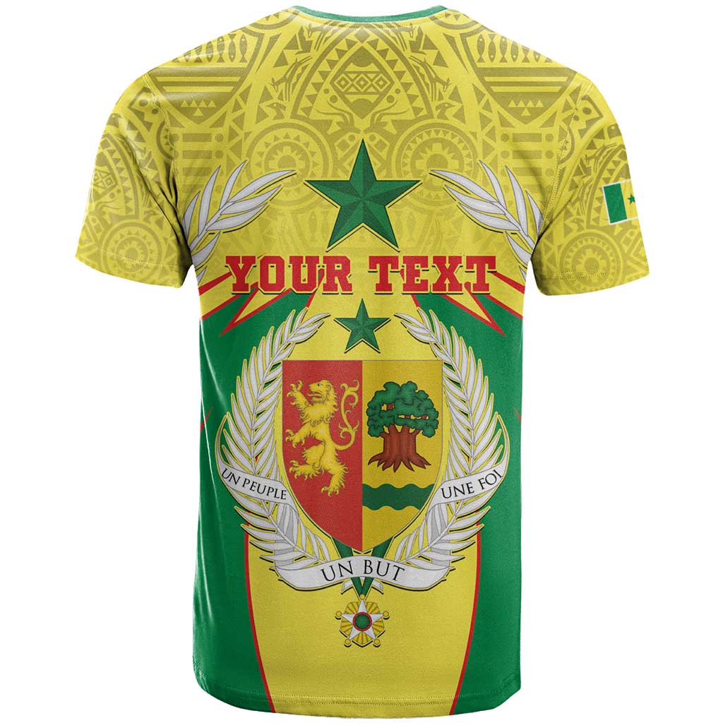 Personalised Afro Senegal T shirt Coat Of Arms Mix African Pattern LT15