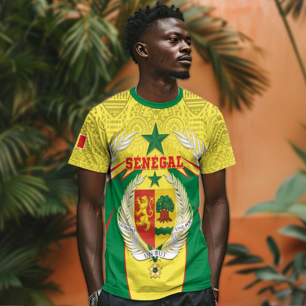 Personalised Afro Senegal T shirt Coat Of Arms Mix African Pattern LT15