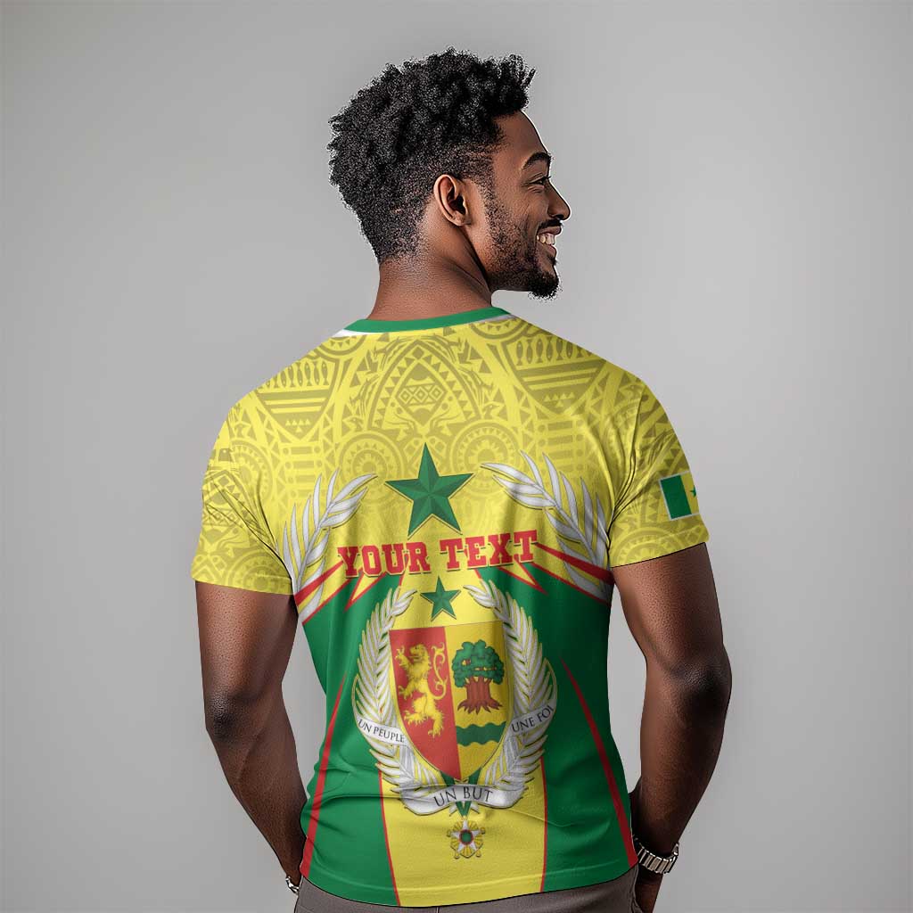 Personalised Afro Senegal T shirt Coat Of Arms Mix African Pattern LT15