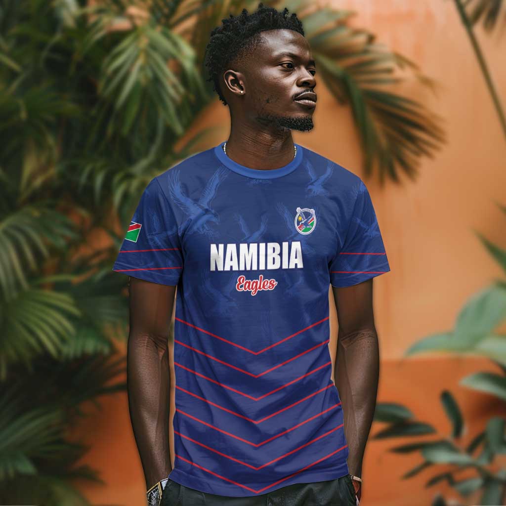 Custom Namibia Cricket T shirt Go Champions LT15