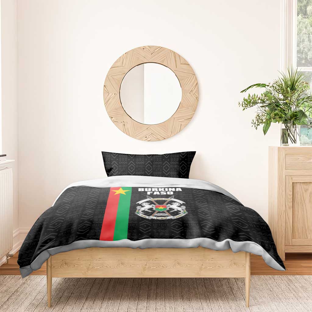 Burkina Faso Bedding Set Striped Black - Bogolan Pattern LT15