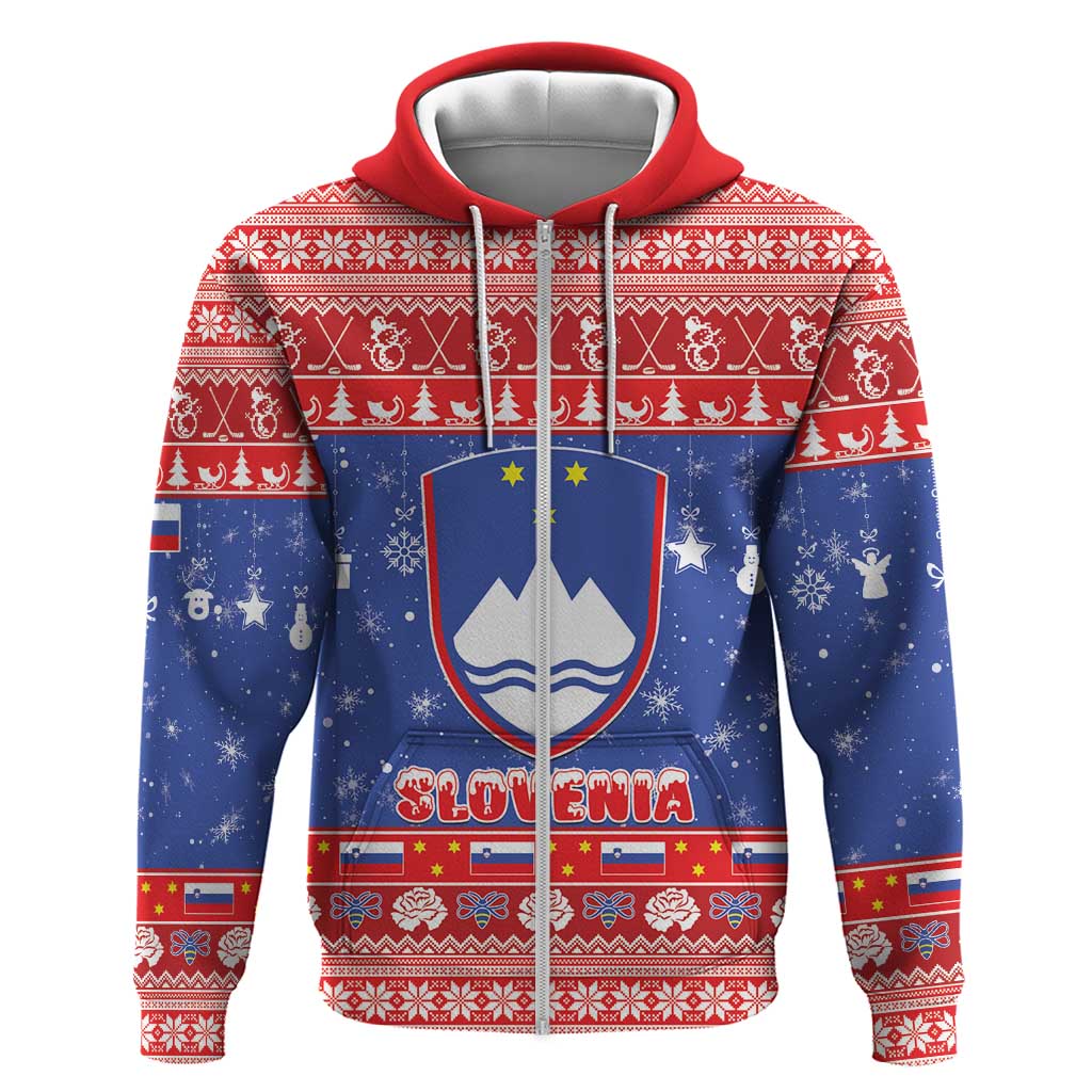 Slovenia Christmas Hoodie Coat Of Arms Vesel Bozic LT15