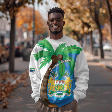 Personalised Afro Sierra Leone Sweatshirt Coat Of Arms With Flag Map LT15