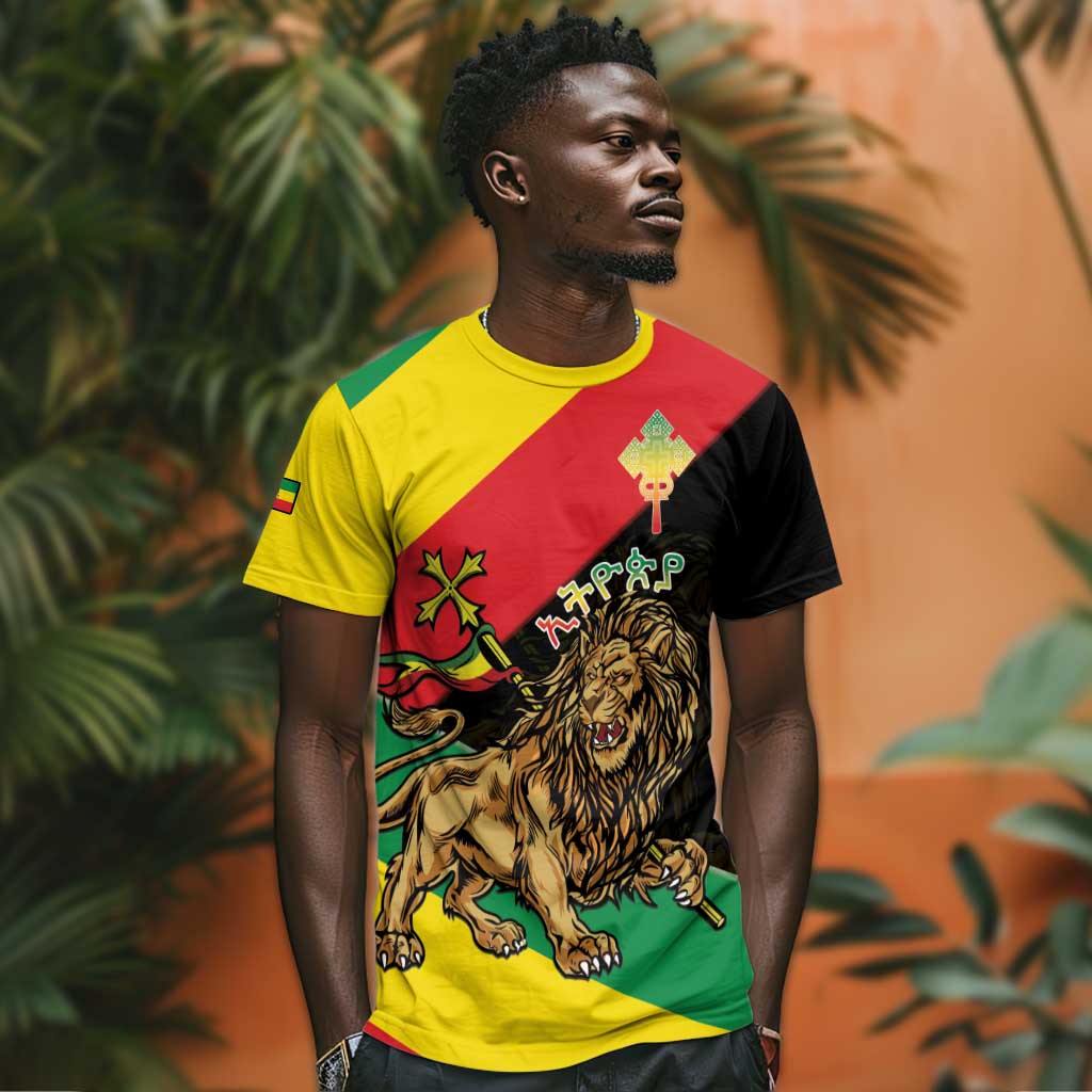Ethiopia Lion of Judah T shirt Ethiopia Empire 1270-1974 LT15