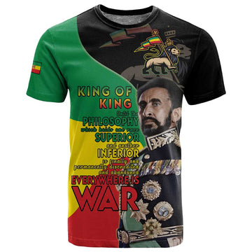 Jah Rastafari T shirt Haile Selassie LT15