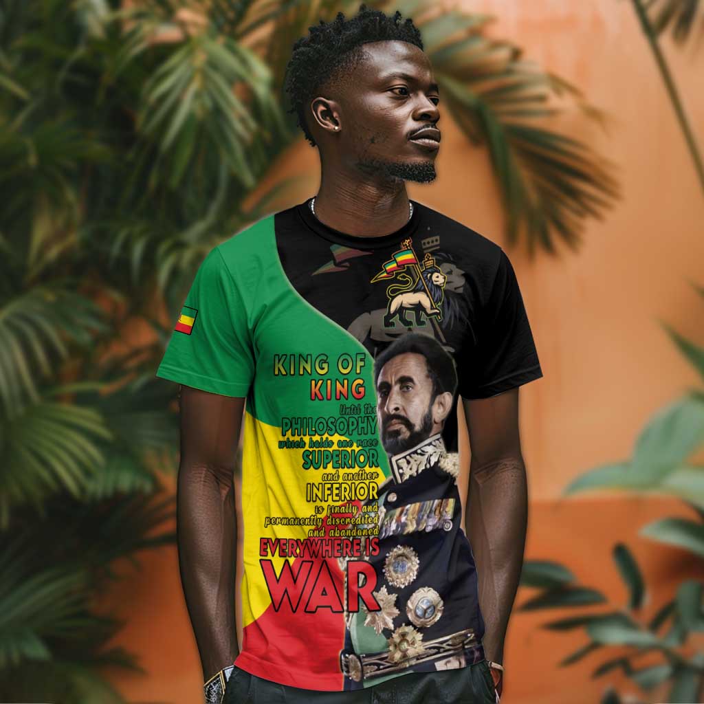 Jah Rastafari T shirt Haile Selassie LT15