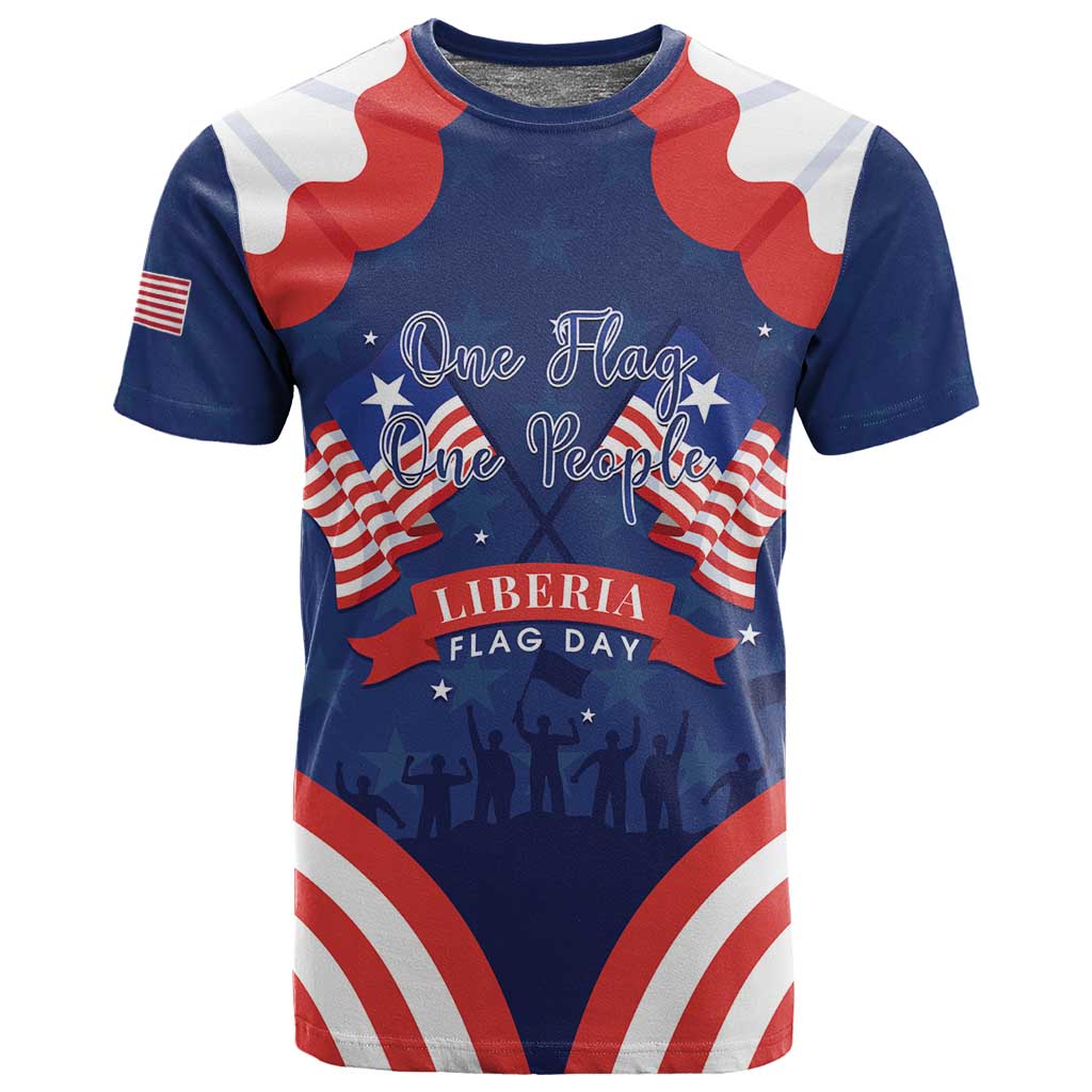 Personalized Liberia Flag Day T shirt One Flag One People LT15