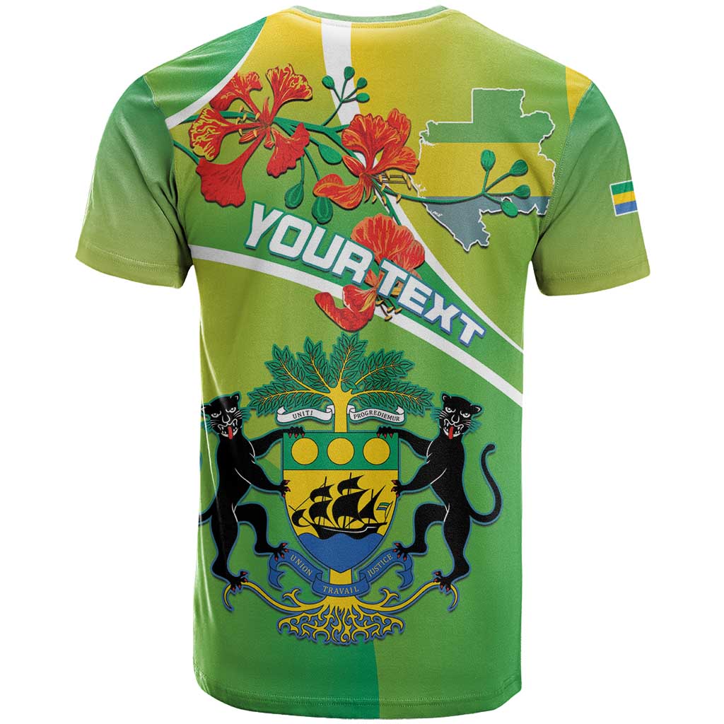 Personalized Gabon Independence Day T shirt Gradient Style LT15