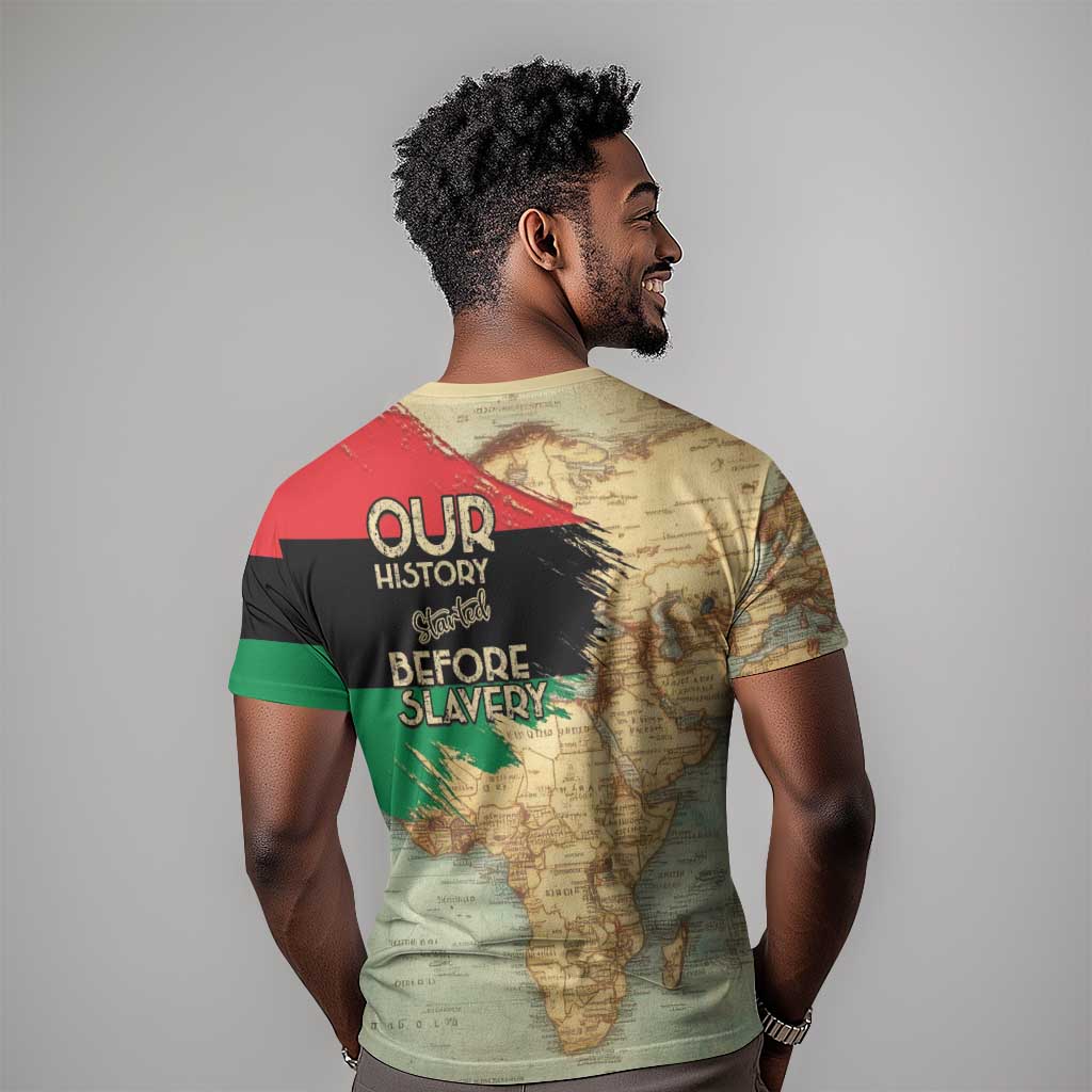 Pan-African Flag Day T shirt African Map - Vintage Style LT15