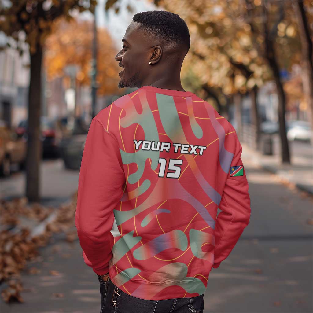 Afro Namibia Football Custom Sweatshirt Go Namibia Warriors - Sporty Style LT15