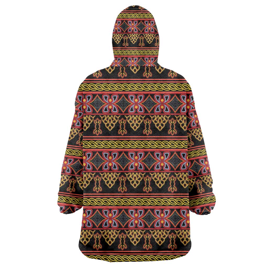 Toghu Cameroon Wearable Blanket Hoodie Traditional Pattern LT15