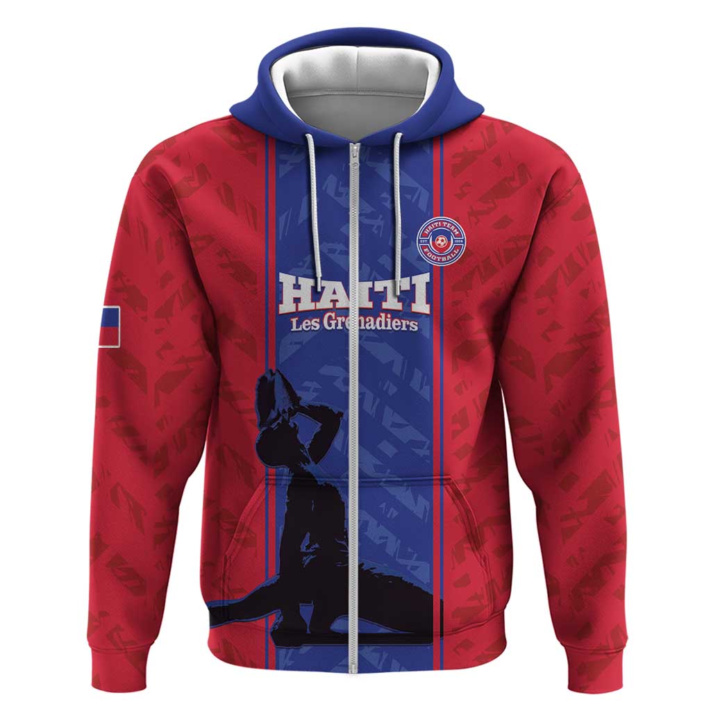 Custom Haiti Football Hoodie Go Les Grenadiers LT15